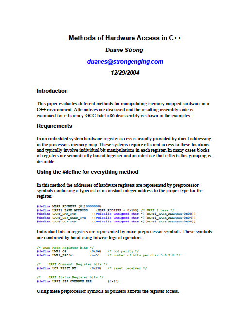 Methods of Hardware Access in C++ 4