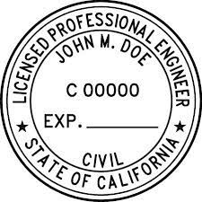 California PE License stamp